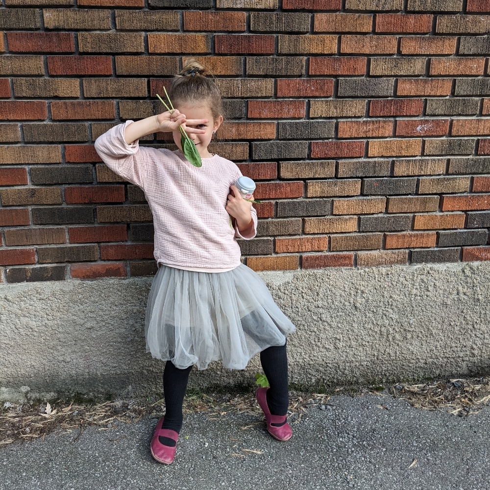 The Simple Folk The Button Back Top in Antique Rose 6/7 Years